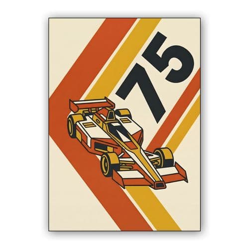 Retro Speed 75 Formula Poster wall art poster