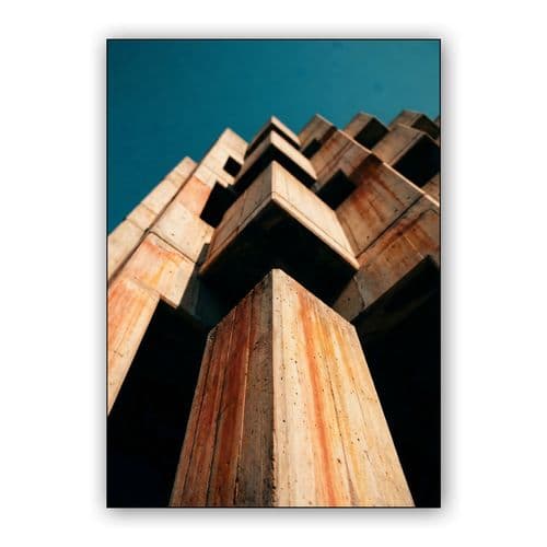 Brutalist Monolith: Modular Concrete Study wall art poster