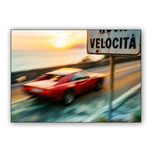 Velocità: Red Mist on the Coast wall art poster