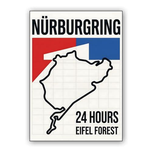 Nürburgring 24 Hours Eifel Forest Graphic Poster wall art poster