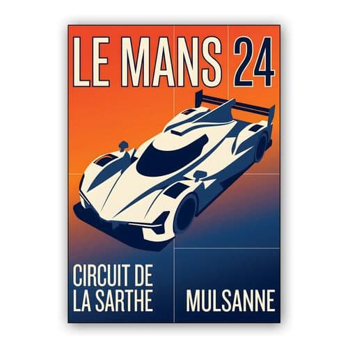 Le Mans 24 Mulsanne Straight Cadillac Hypercar Poster wall art poster