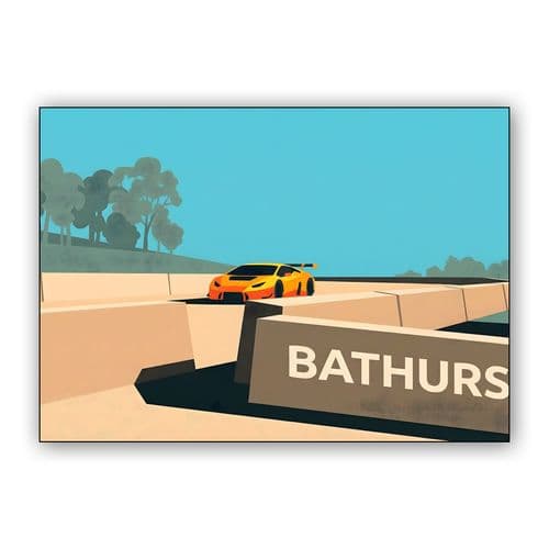 Bathurst 12 Hour Mount Panorama Lamborghini Huracan Flat Art wall art poster