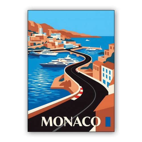 Monaco Grand Prix Harbour View Travel Poster wall art poster