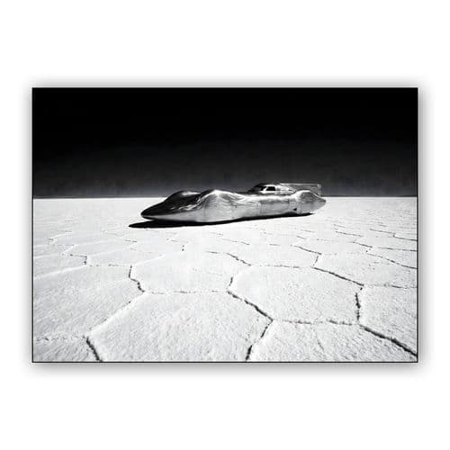 Stark Horizon: Bonneville Streamliner Photography wall art poster