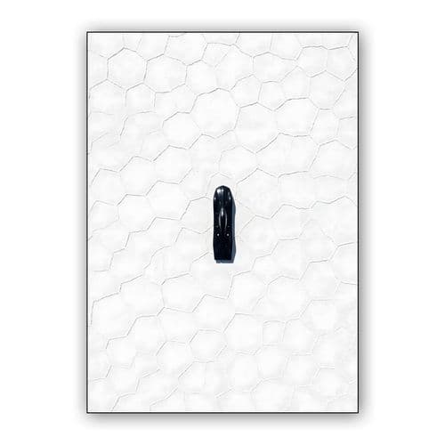 Bonneville Salt Flats Black Streamliner Aerial Photography wall art poster