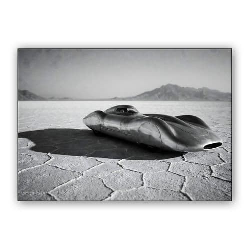 Silver Arrow on the Salt: Bonneville Streamliner Photography wall art poster