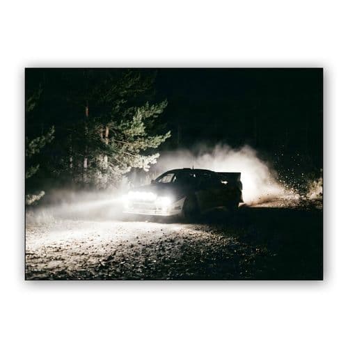 Night Stage Predator: Lancia 037 Group B Rally wall art poster