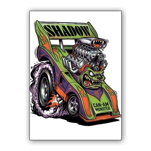 Shadow Racing: Can-Am Monster Lowbrow Art wall art poster