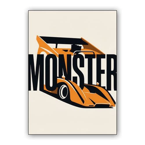 Orange Monster: Shadow Racing Can-Am Graphic Art wall art poster