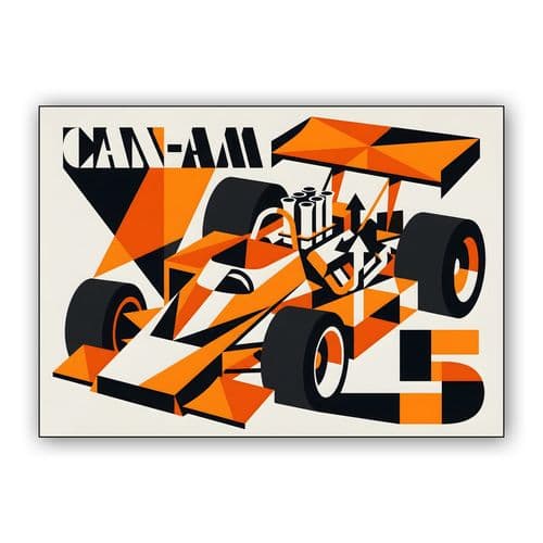 Geometric Velocity: Shadow DN4 Can-Am Art wall art poster