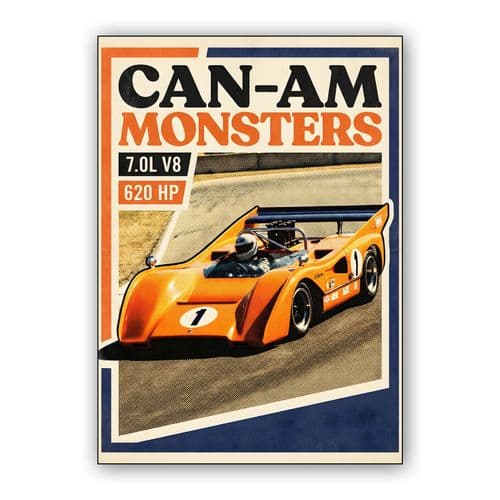 Can-Am Monsters: McLaren M8 V8 Vintage Poster wall art poster