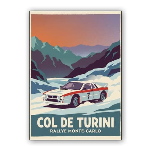Lancia 037 Col de Turini Rally Poster wall art poster