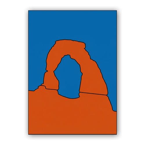 Minimalist Delicate Arch Silhouette wall art poster