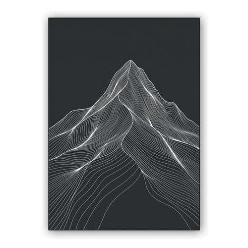 Matterhorn Topographic Line Art wall art poster