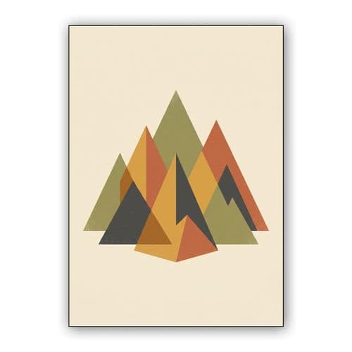 Geometric Mountain Peak Harmony wall art poster