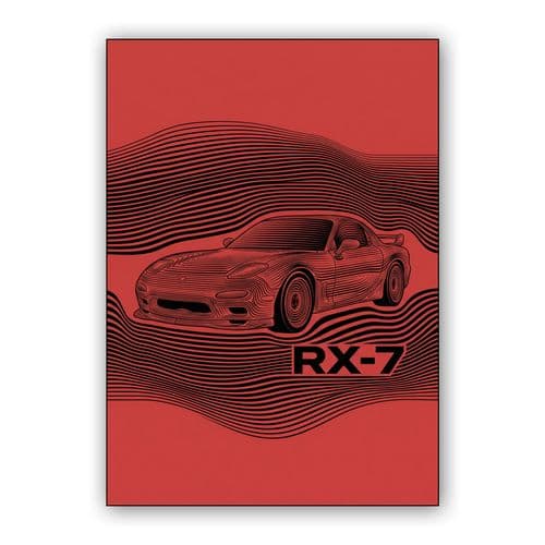 RX-7 Aerodynamic Flow wall art poster