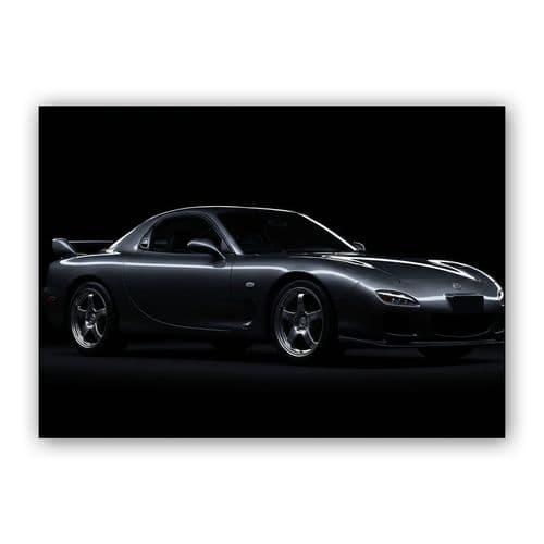 Mazda RX-7 FD3S Stealth Portrait wall art poster