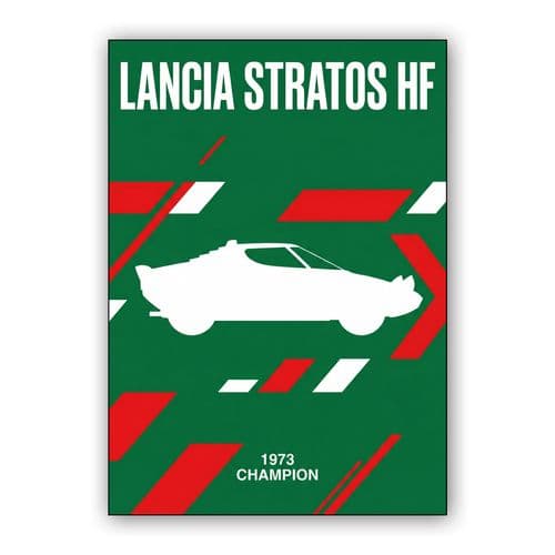 Lancia Stratos HF 1973 Champion wall art poster
