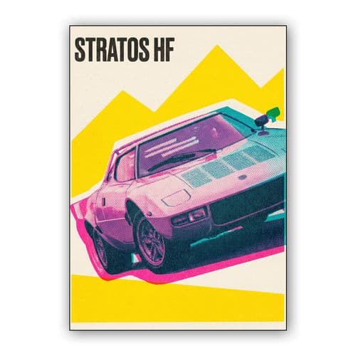 Lancia Stratos HF Pop Art Edition wall art poster
