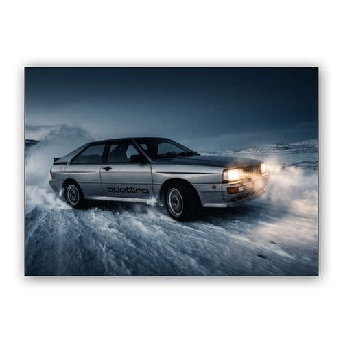 Audi Quattro: Winter Drifting Legend wall art poster