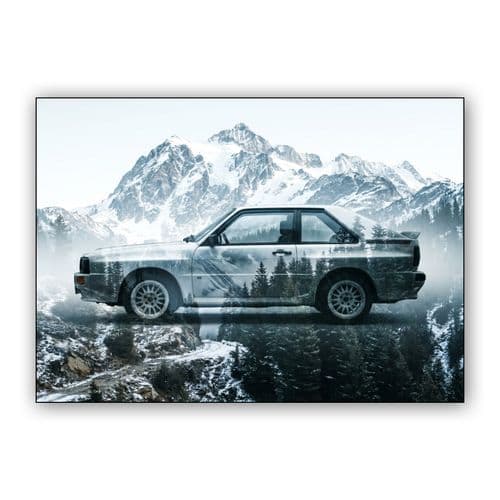 Audi Quattro: Alpine Double Exposure wall art poster