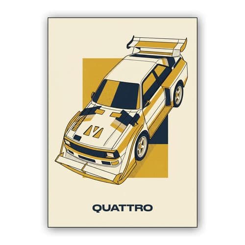 Audi Sport Quattro S1 E2 Graphic Poster wall art poster