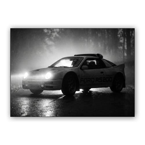 Ford RS200: Midnight Fog Rally wall art poster