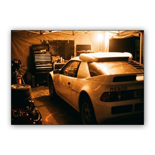 Ford RS200: Midnight Garage Prep wall art poster