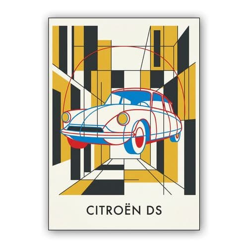 Citroën DS: De Stijl Geometric Poster wall art poster