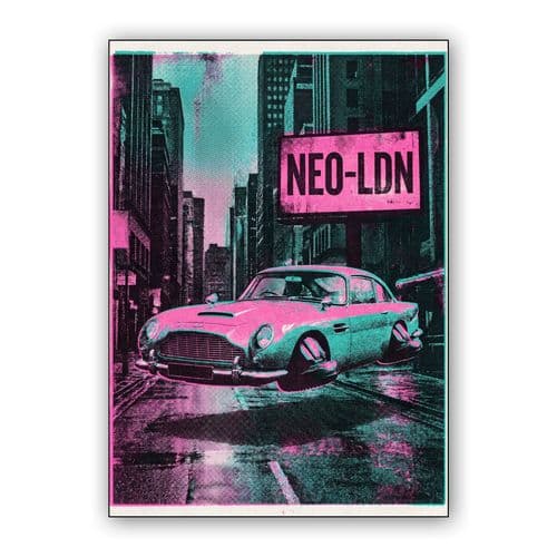 Neo-London Hover: DB5 Special Edition wall art poster