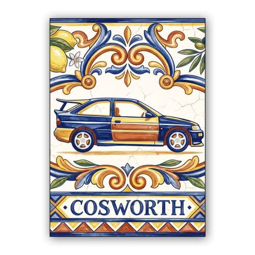 Mediterranean Style: Escort RS Cosworth wall art poster