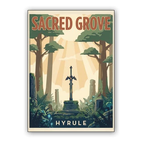 Sacred Grove Hyrule wall art poster
