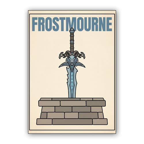 Flat Art Frostmourne Altar wall art poster