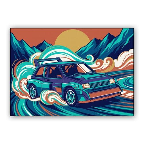 MG Metro 6R4 Ukiyo-e Wave Art wall art poster