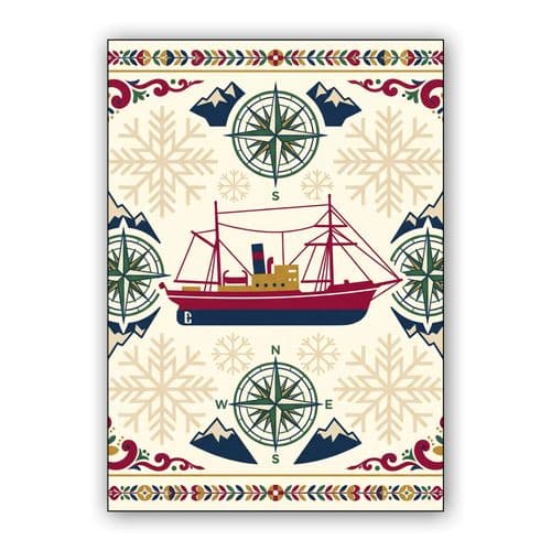 Navigator Polar Compass Pattern wall art poster