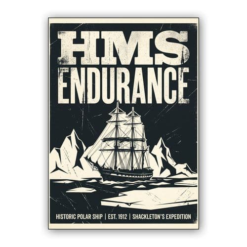 HMS Endurance Polar Expedition wall art poster