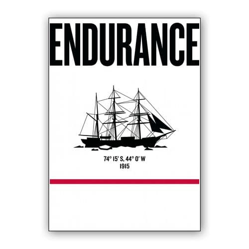 Minimalist Endurance 1915 wall art poster