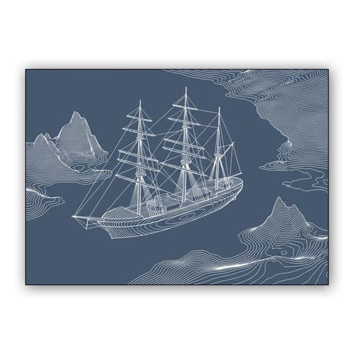 Topographic Polar Expedition wall art poster
