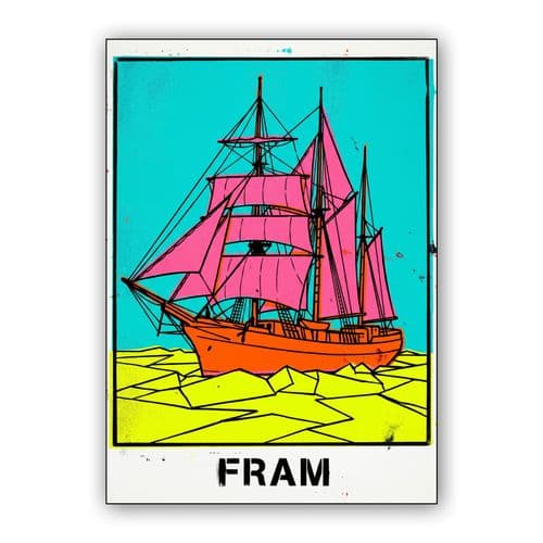 Vibrant Pop Art Fram Expedition wall art poster