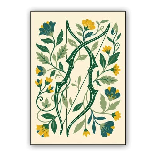 The Archer's Botanical Tapestry wall art poster