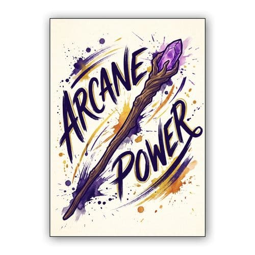 Arcane Power Wizard Staff wall art poster