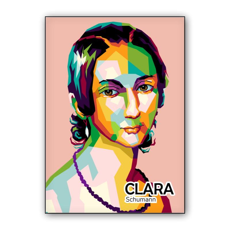 Clara Scumann in wpap pop art