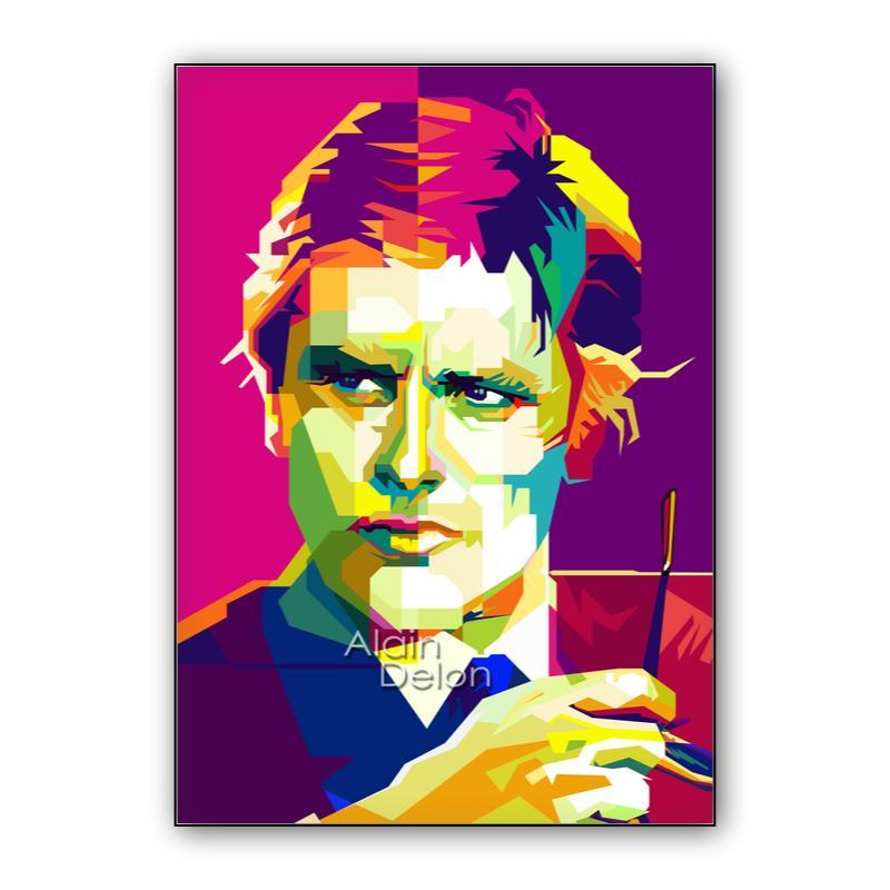 Alain Delon Pop Art WPAP – Canvas Print
