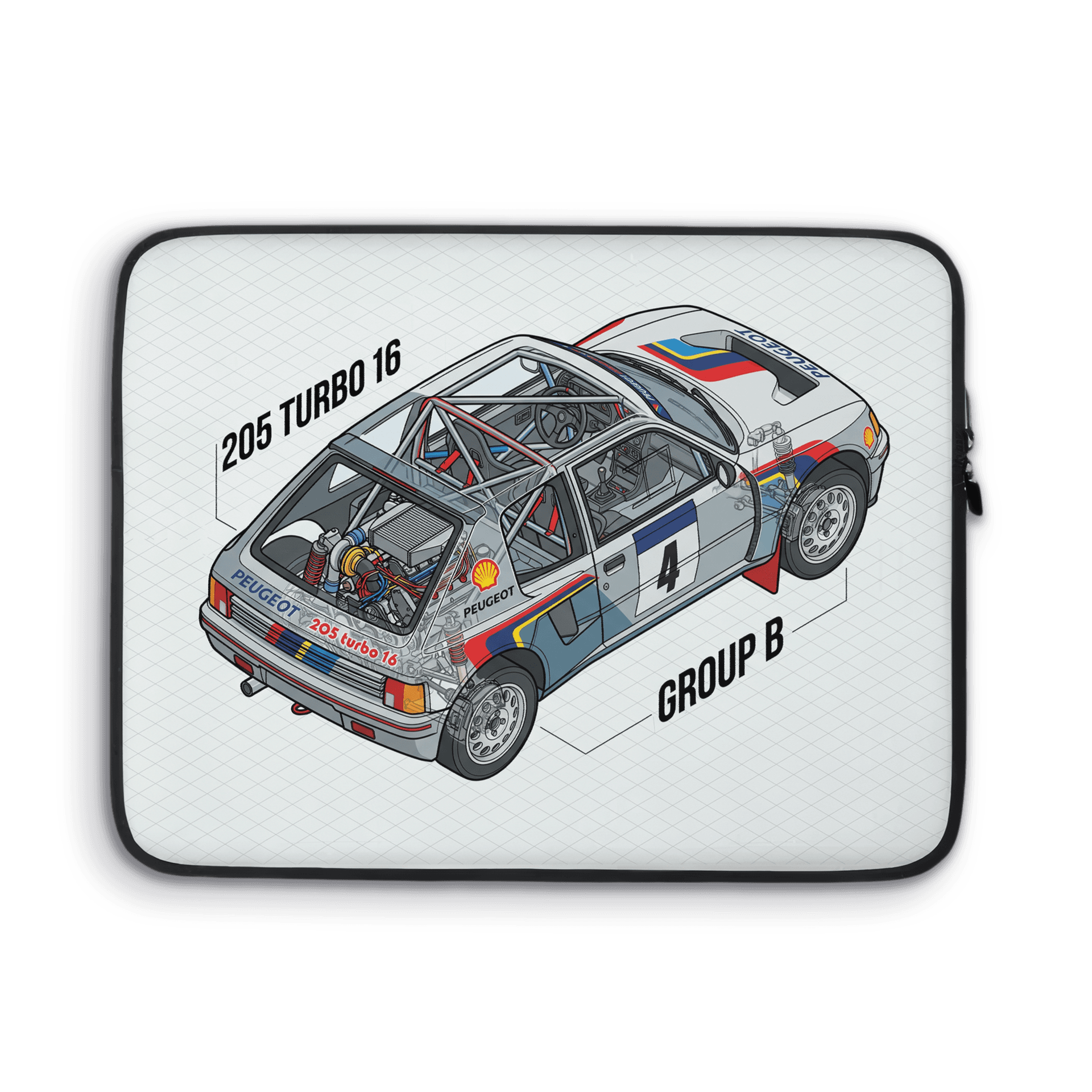 Peugeot 205 T16: Isometric Cutaway Illustration