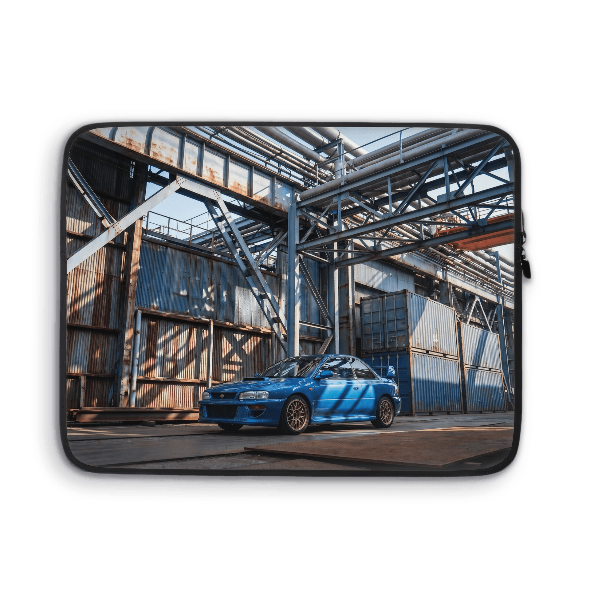 Steel & STi - Subaru Impreza 22B in the Industrial Yard