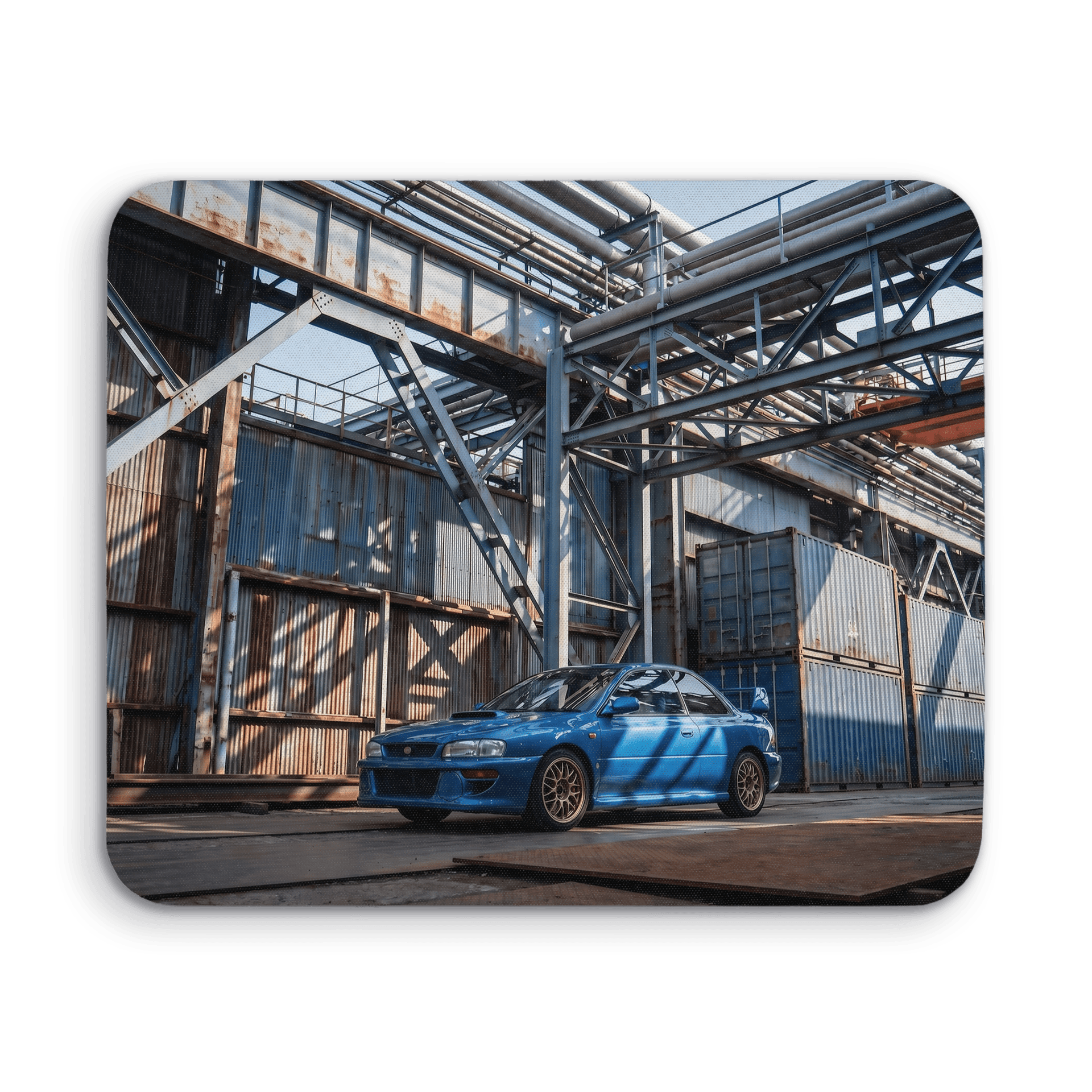 Steel & STi - Subaru Impreza 22B in the Industrial Yard