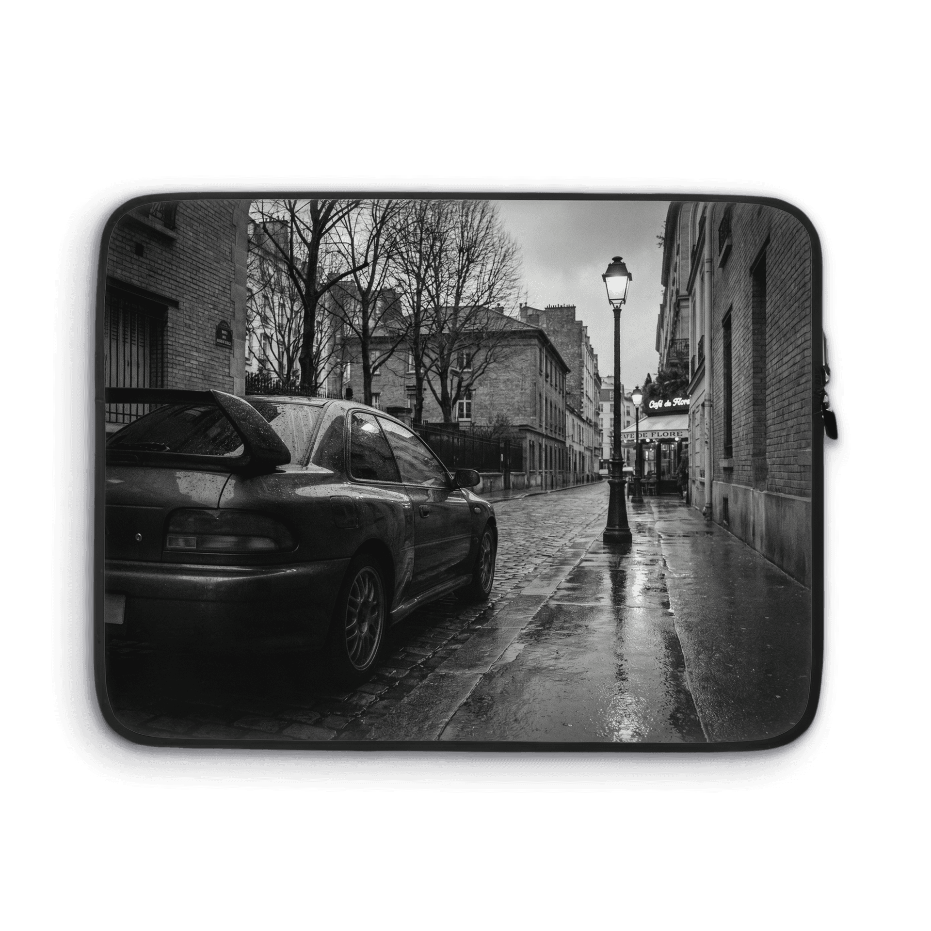 Rainy Paris - Subaru Impreza 22B STi at Café de Flore