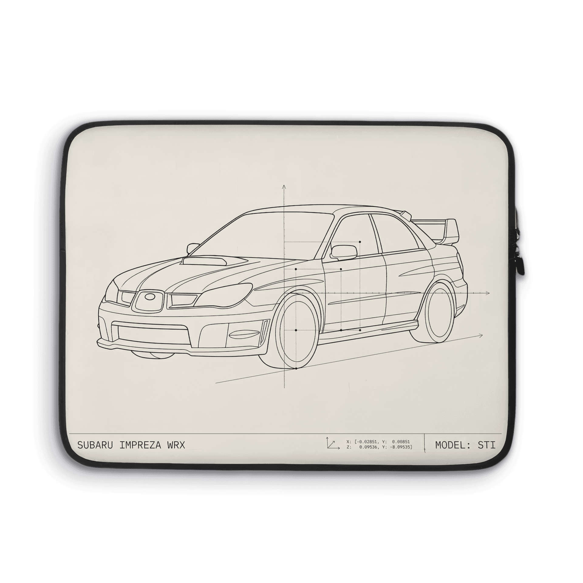 Subaru Impreza WRX STi Technical Drawing Poster
