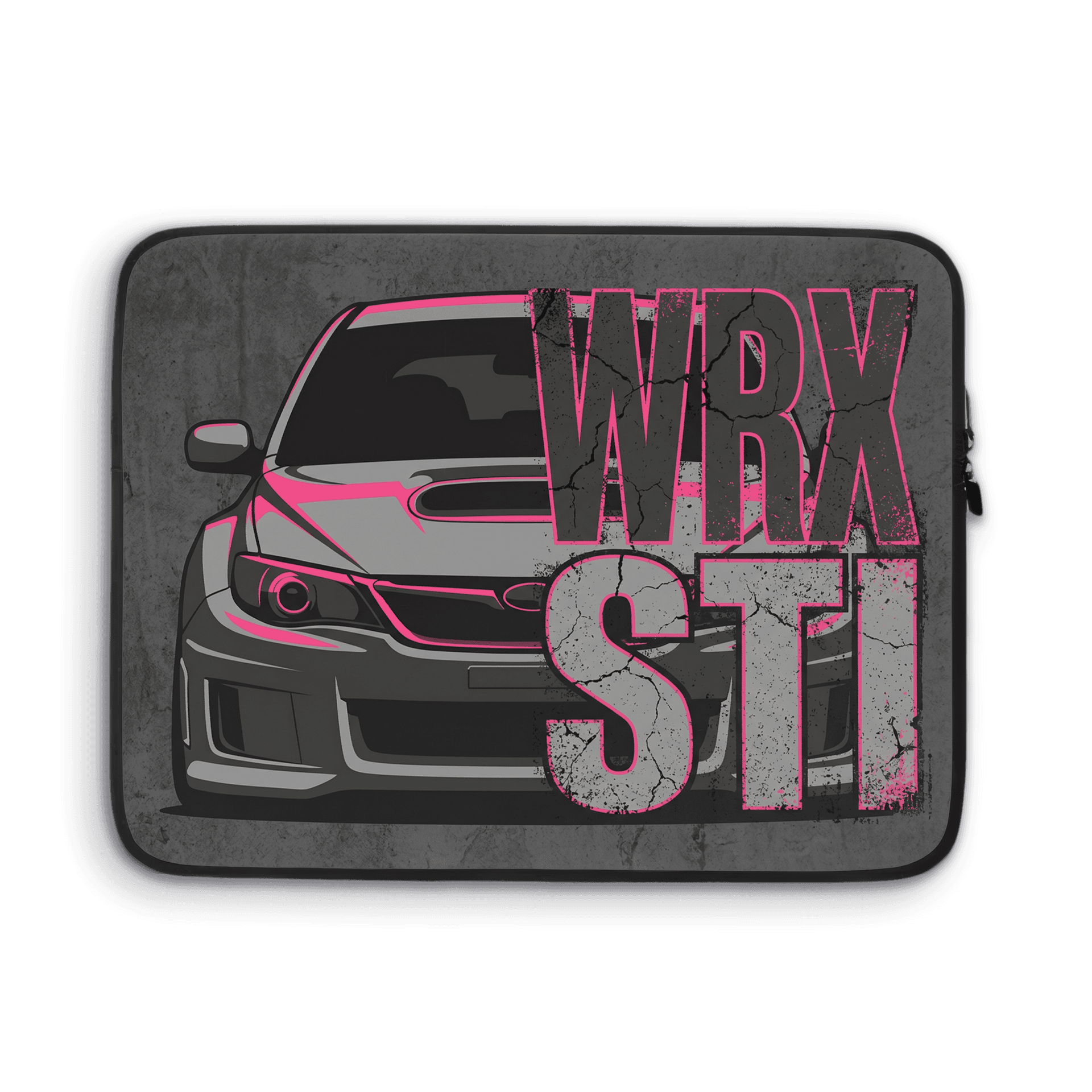 Subaru WRX STi Concrete Grunge Neon Poster