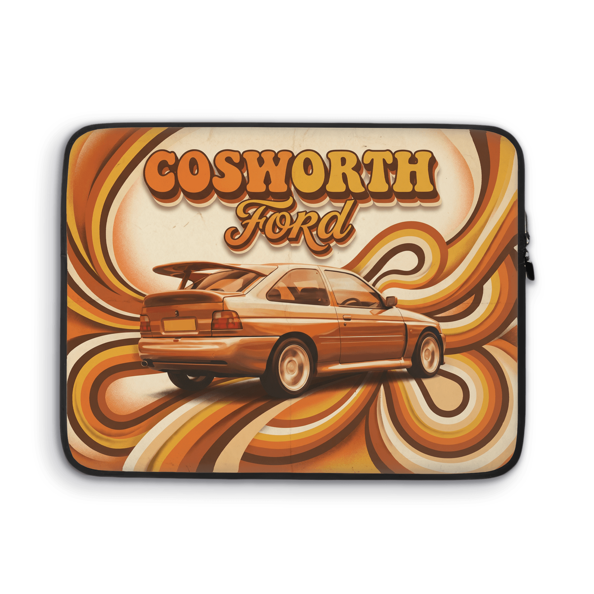 Ford Escort Cosworth 70s Psychedelic Liquid Art Poster